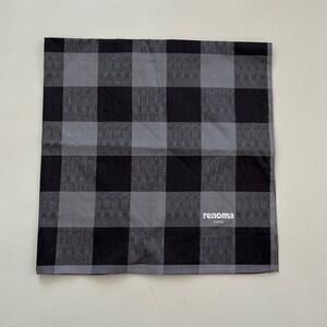 Renoma Paris Checked Scarf in Black and Gray